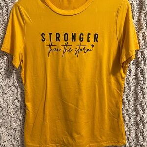 SHEIN Yellow Motivational Tee